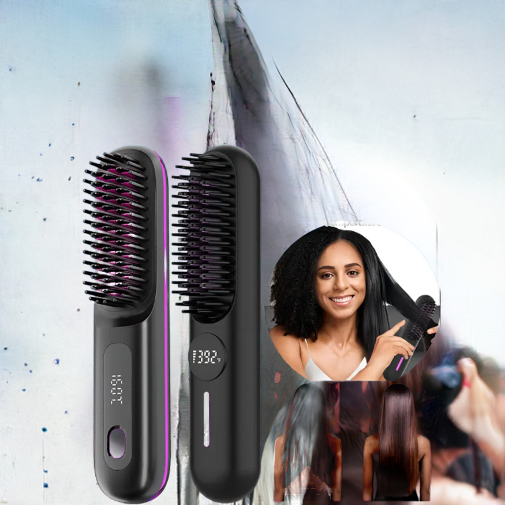 Ionic Hight Heat Cordless Straightener - W/ Multifunctional Ionic Bristles And Variable Heat Settings